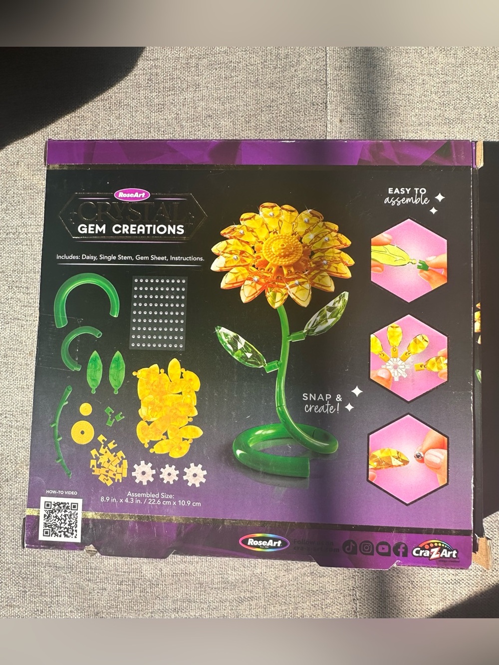 Cra-Z-Art Crystal Gem Creations Sparkling Daisy,single Stem Flower